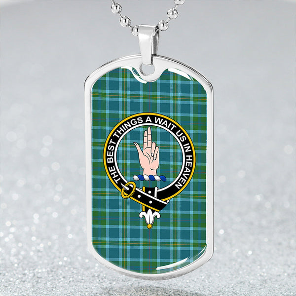 Miller Ancient Clan Badge Classic Tartan Dog Tag Necklace