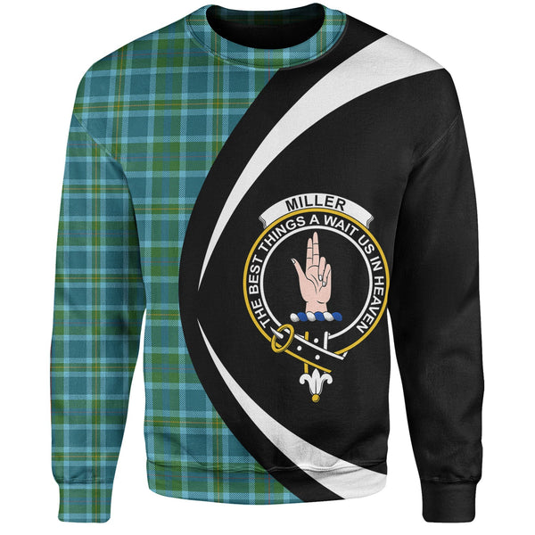 Miller Ancient Clan Badge Tartan Sweatshirt Circle Style Personalized