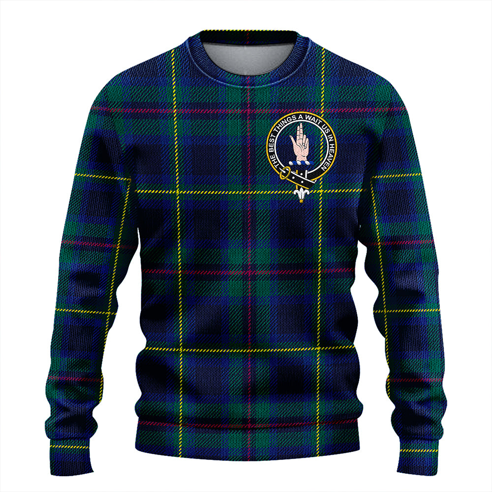 Miller Modern Clan Badge Tartan Knitted Sweater