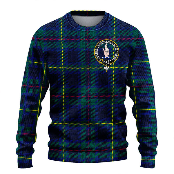 Miller Modern Clan Badge Tartan Knitted Sweater