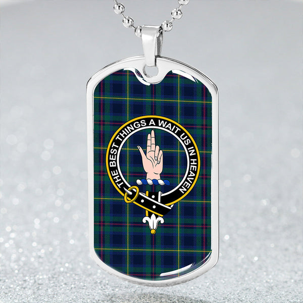 Miller Modern Clan Badge Classic Tartan Dog Tag Necklace