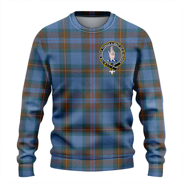 Miller Weathered Clan Badge Tartan Knitted Sweater