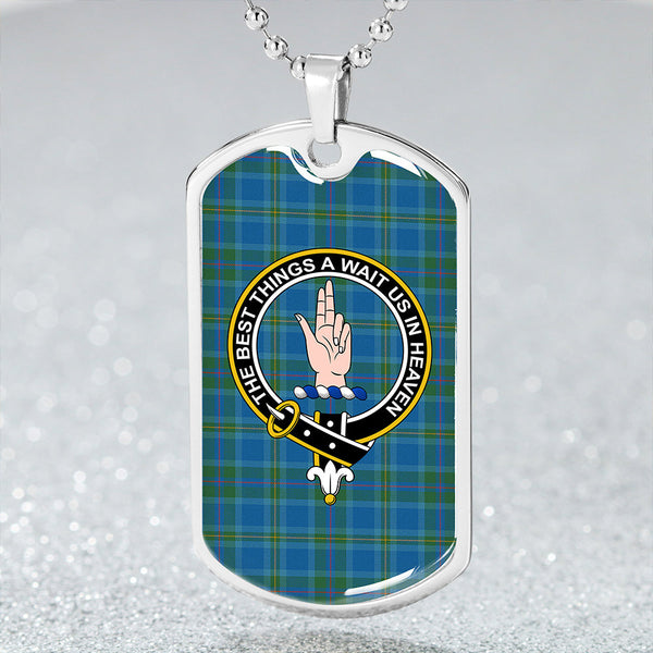 Miller # 2 Ancient Clan Badge Classic Tartan Dog Tag Necklace