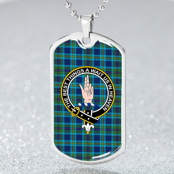 Miller # 2 Modern Clan Badge Classic Tartan Dog Tag Necklace