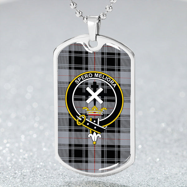 Moffat Ancient Clan Badge Classic Tartan Dog Tag Necklace