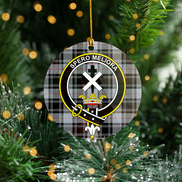 Moffat Modern Clan Badge Tartan Plastic Christmas Ornaments