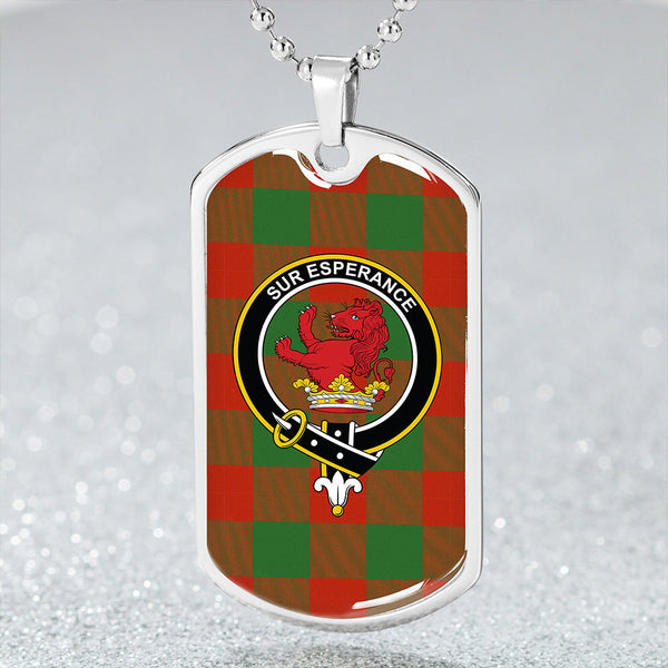 Moncrieffe Ancient Clan Badge Classic Tartan Dog Tag Necklace