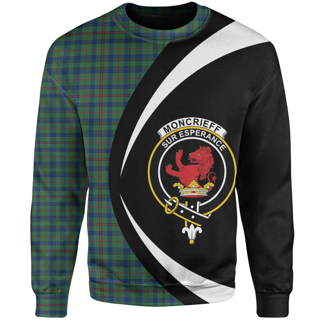 Moncrieffe of Atholl Modern Clan Badge Tartan Sweatshirt Circle Style Personalized