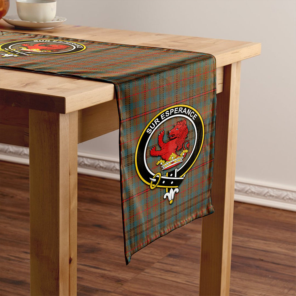 Moncrieffe of Atholl Weathered Clan Badge Tartan Table Runner