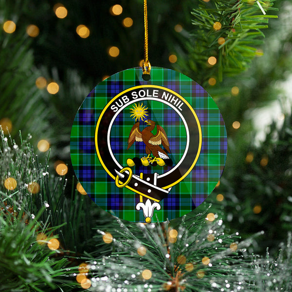 Monteith Clan Badge Tartan Plastic Christmas Ornaments