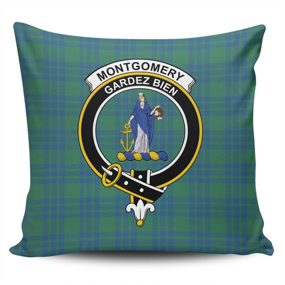 Montgomery Ancient Tartan Classic Crest Pillow Cover