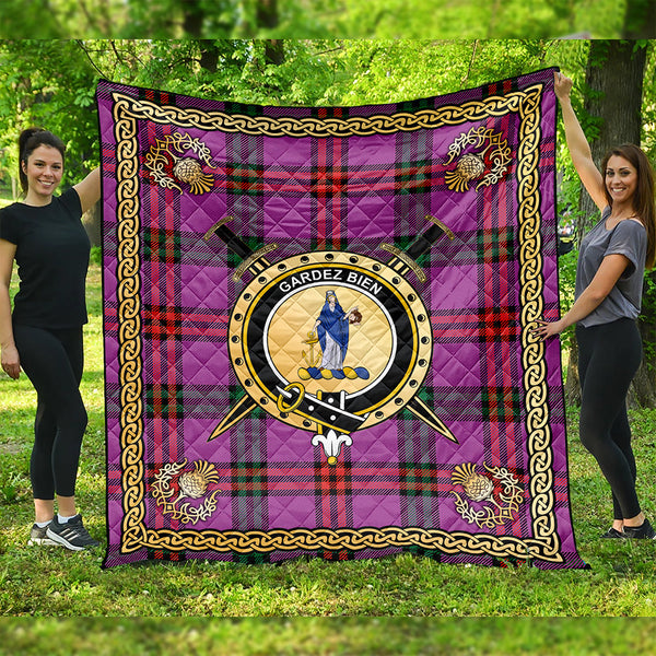 Montgomery Ancient Clan Badge Tartan Premium Quilt Celtic Shield