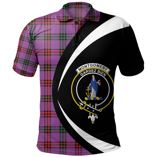 Montgomery Ancient Clan Badge Tartan Polo Shirt Circle Style Personalized