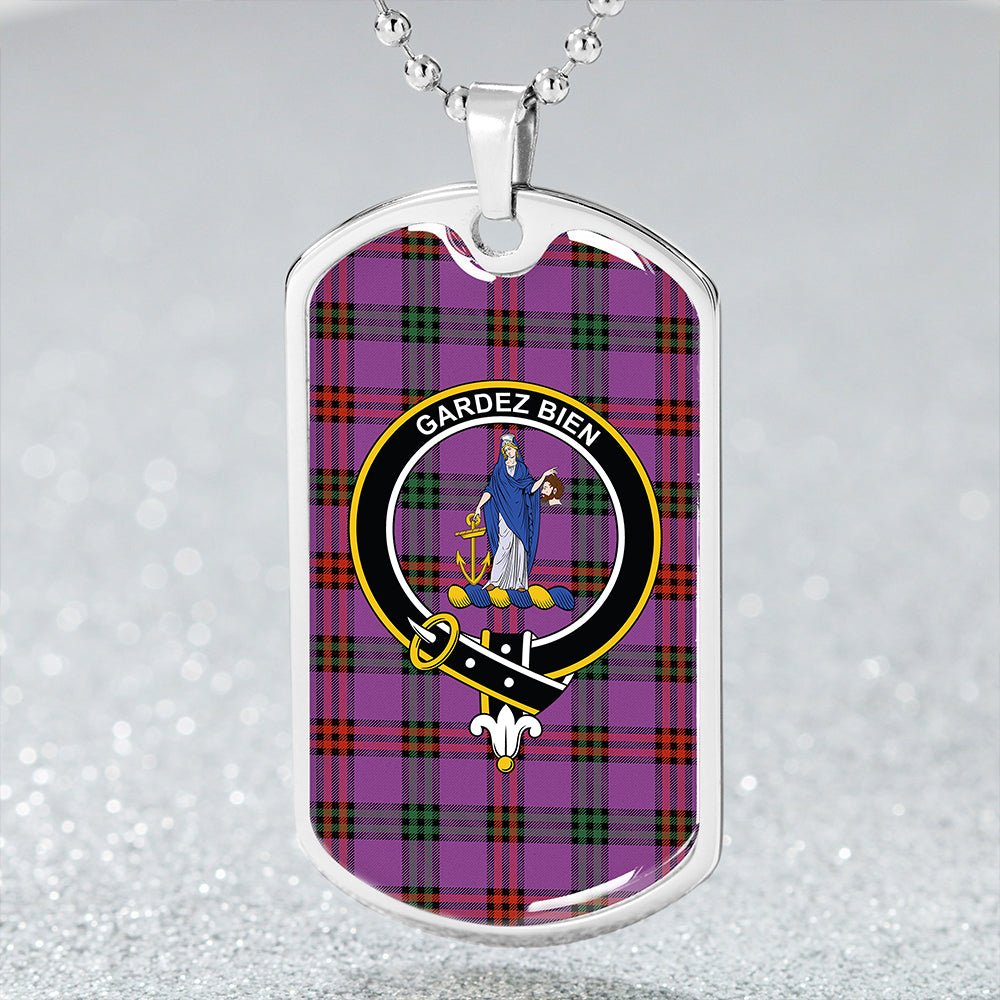 Montgomery Ancient Clan Badge Classic Tartan Dog Tag Necklace