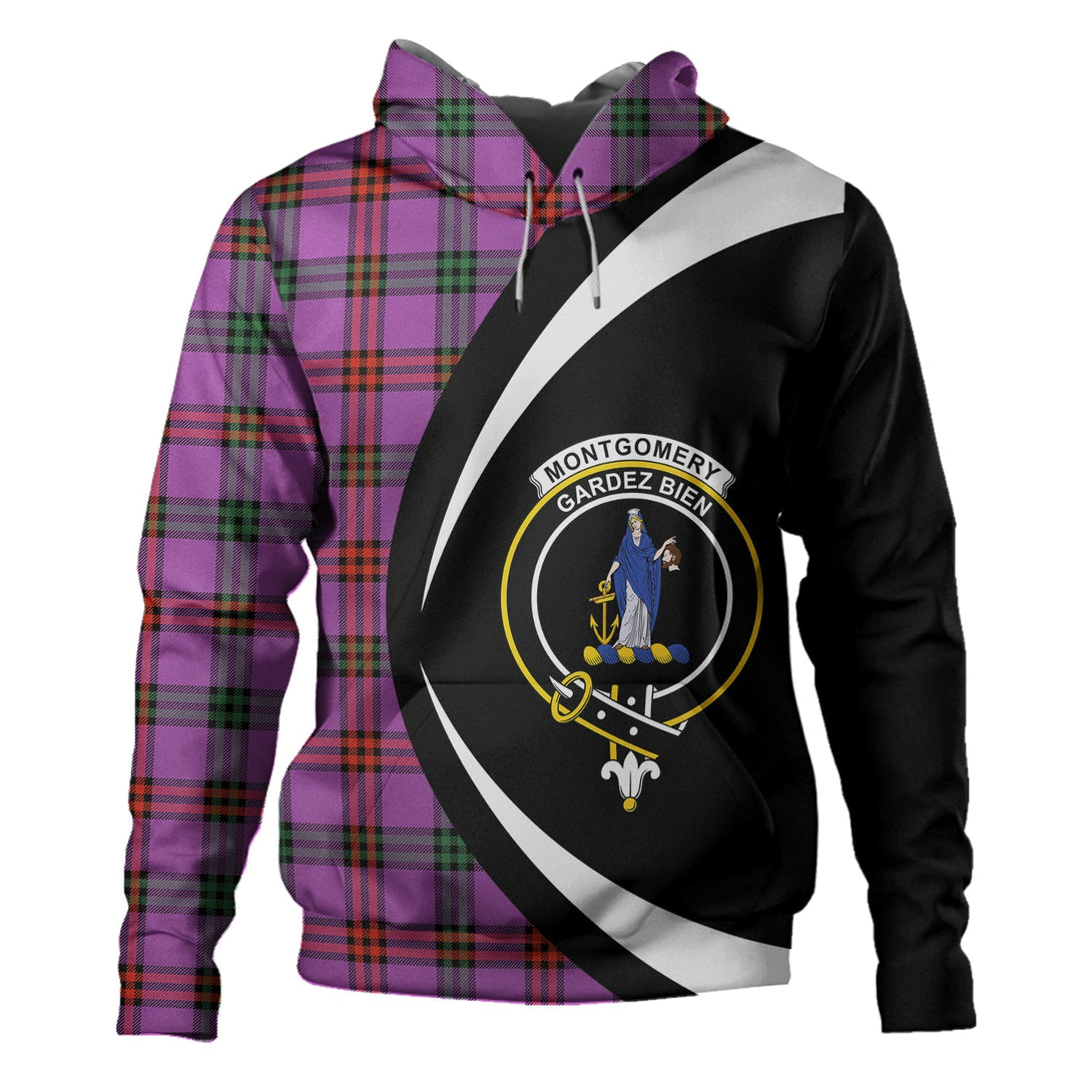 Montgomery Ancient Clan Badge Tartan Hoodie Circle Style