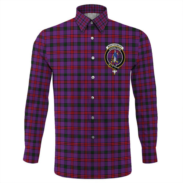 Montgomery Modern Tartan Classic Crest Long Sleeve Button Shirt