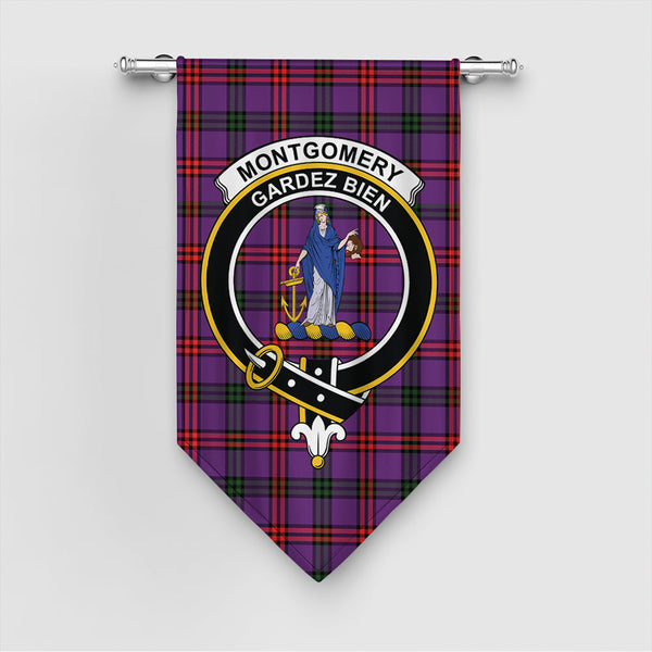 Montgomery Modern Tartan Classic Crest Gonfalon