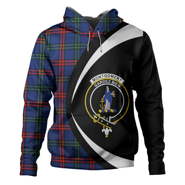 Montgomery Modern Clan Badge Tartan Hoodie Circle Style