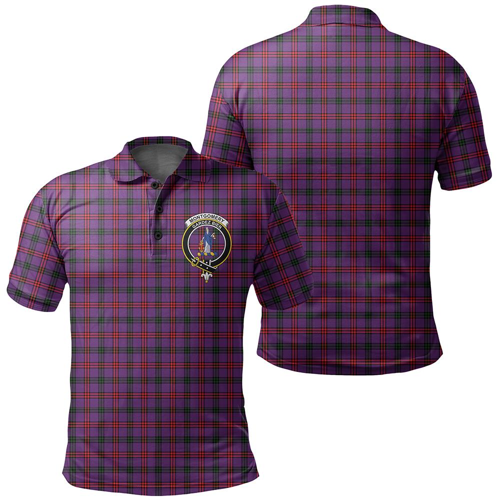 Montgomery Modern Tartan Classic Crest Polo Shirt