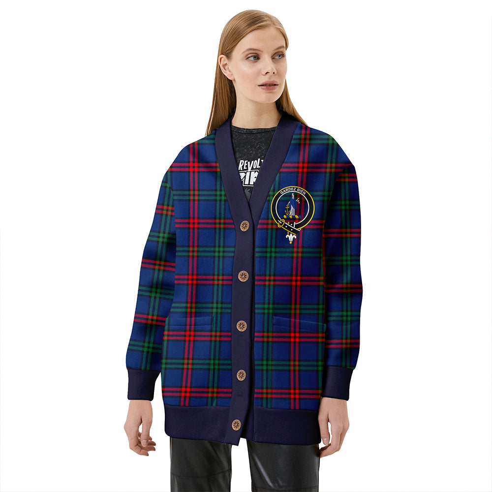 Montgomery Modern Clan Badge Tartan V-neck Cardigan