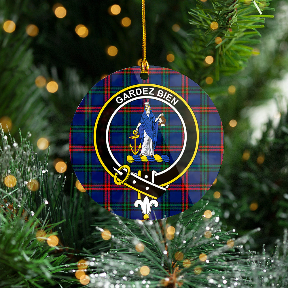 Montgomery Modern Clan Badge Tartan Plastic Christmas Ornaments