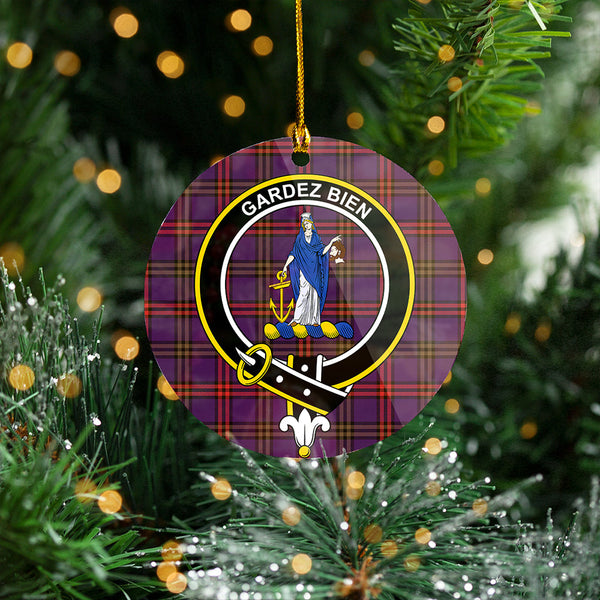 Montgomery Weathered Clan Badge Tartan Plastic Christmas Ornaments