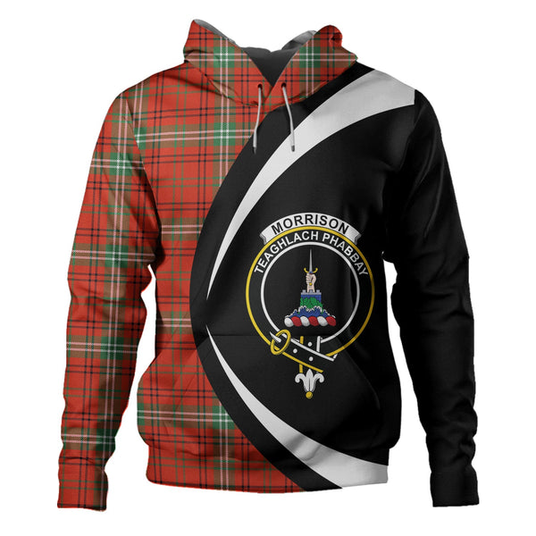 Morrison Ancient Clan Badge Tartan Hoodie Circle Style