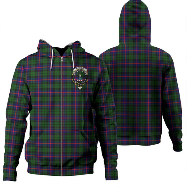 Morrison Modern Tartan Classic Crest Zipper Hoodie