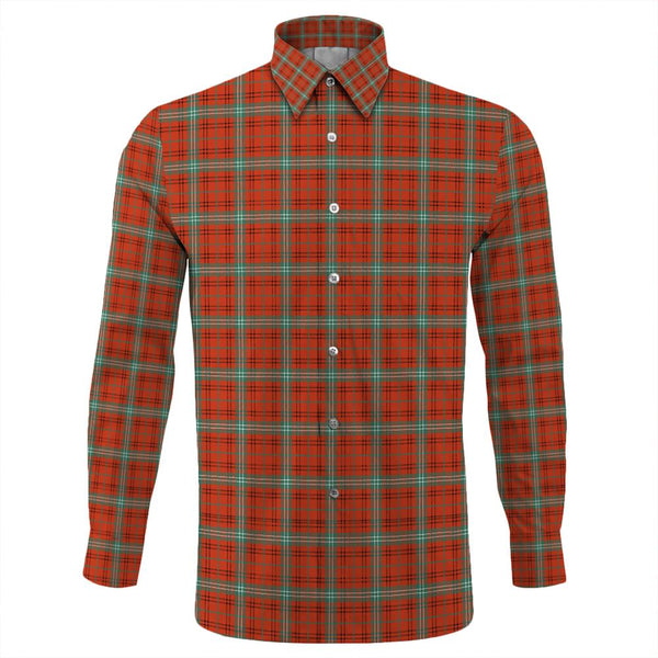 Morrison Red Ancient Tartan Classic Long Sleeve Button Shirt