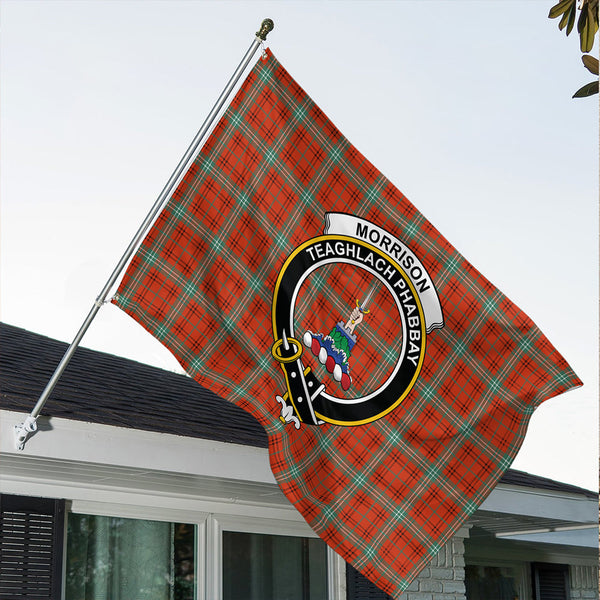 Morrison Red Ancient Classic Crest House Flag