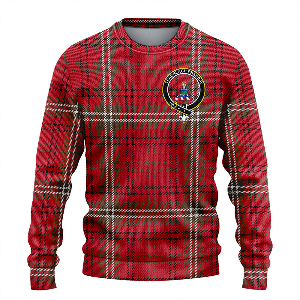 Morrison Weathered Clan Badge Tartan Knitted Sweater