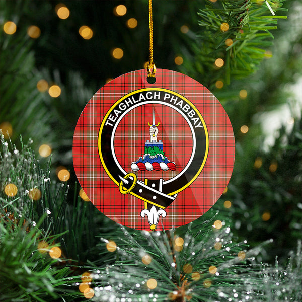 Morrison Weathered Clan Badge Tartan Plastic Christmas Ornaments