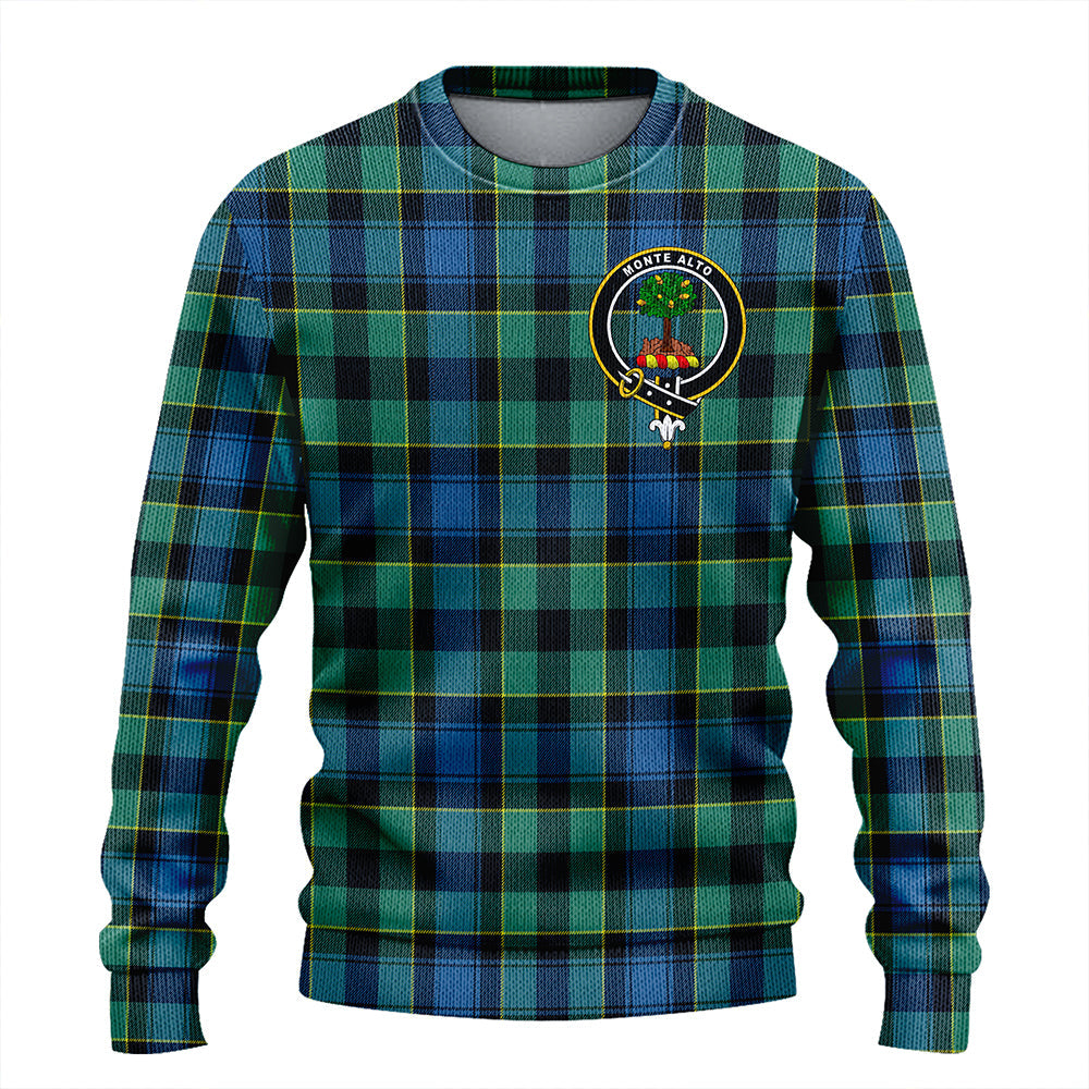 Mouat Clan Badge Tartan Knitted Sweater