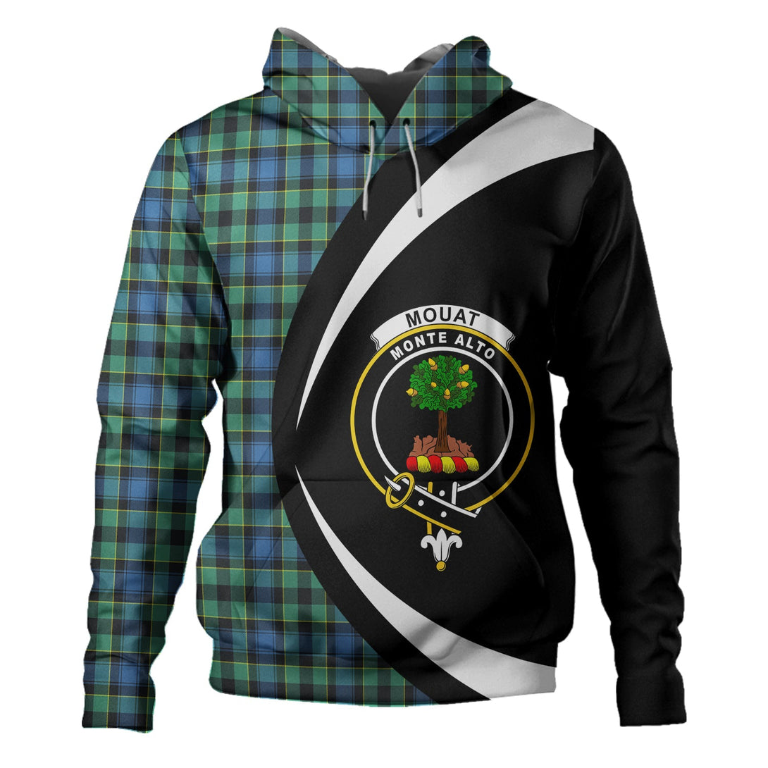 Mouat Clan Badge Tartan Hoodie Circle Style