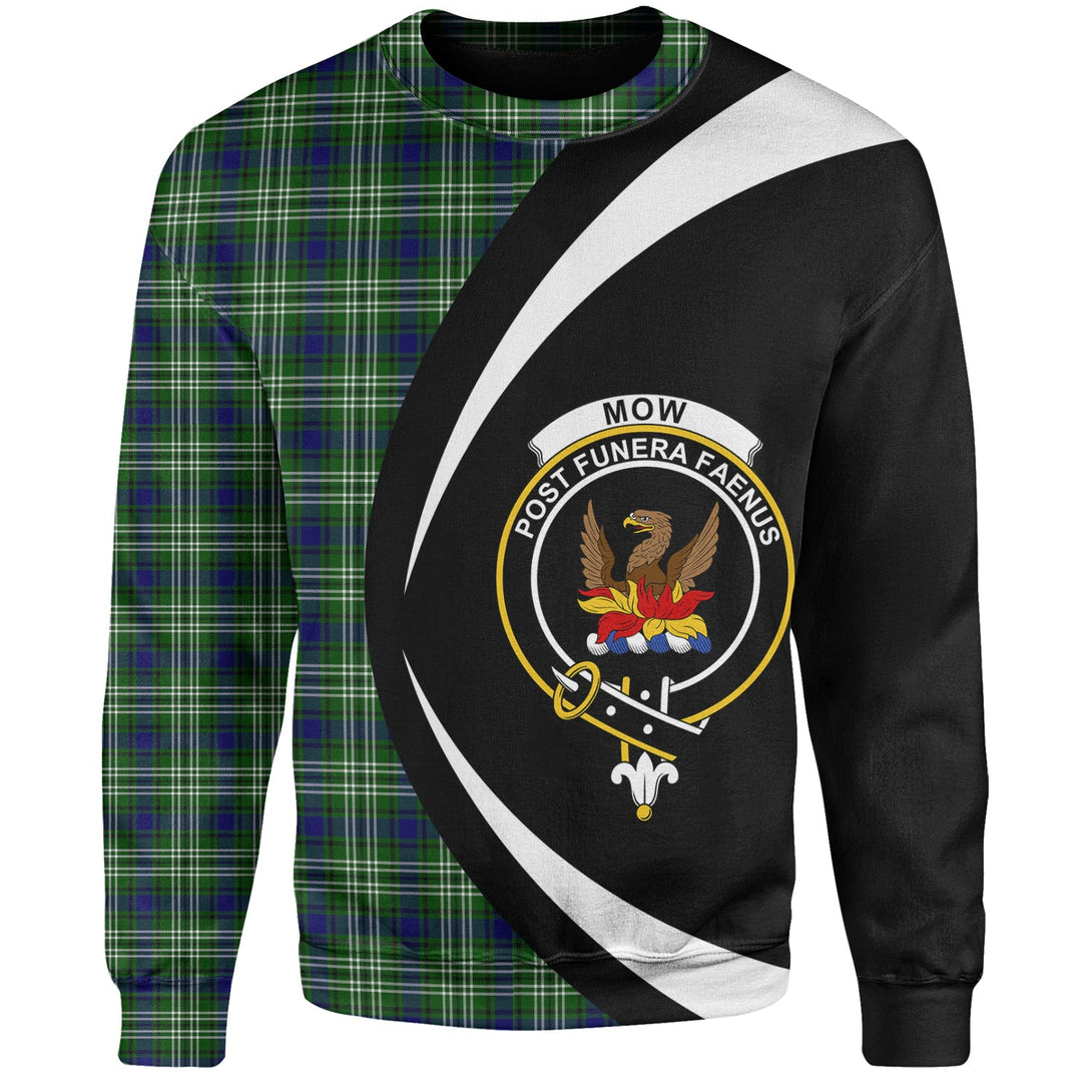 Mow Clan Badge Tartan Sweatshirt Circle Style Personalized