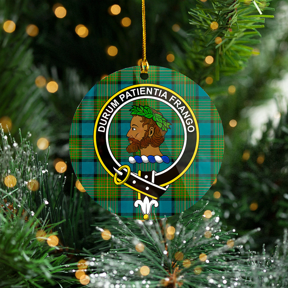 Muir Ancient Clan Badge Tartan Plastic Christmas Ornaments