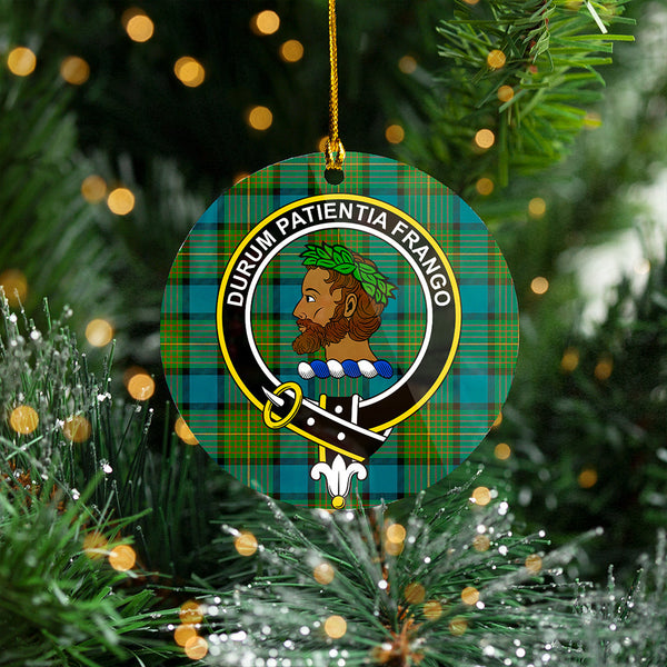 Muir Ancient Clan Badge Tartan Plastic Christmas Ornaments