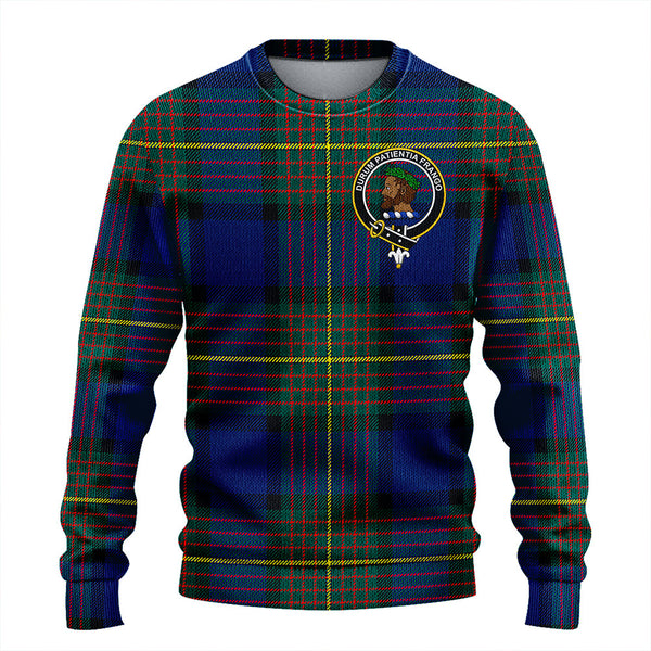 Muir Modern Clan Badge Tartan Knitted Sweater