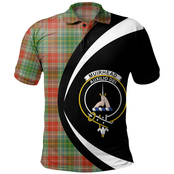 Muirhead Ancient Clan Badge Tartan Polo Shirt Circle Style Personalized