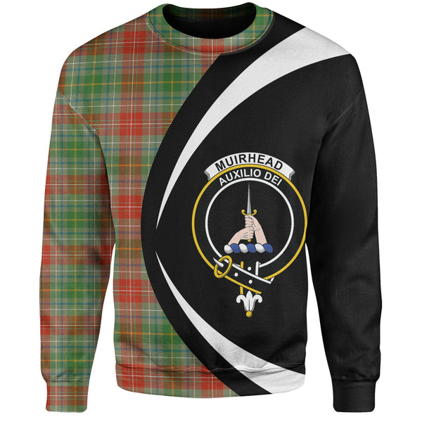 Muirhead Ancient Clan Badge Tartan Sweatshirt Circle Style Personalized