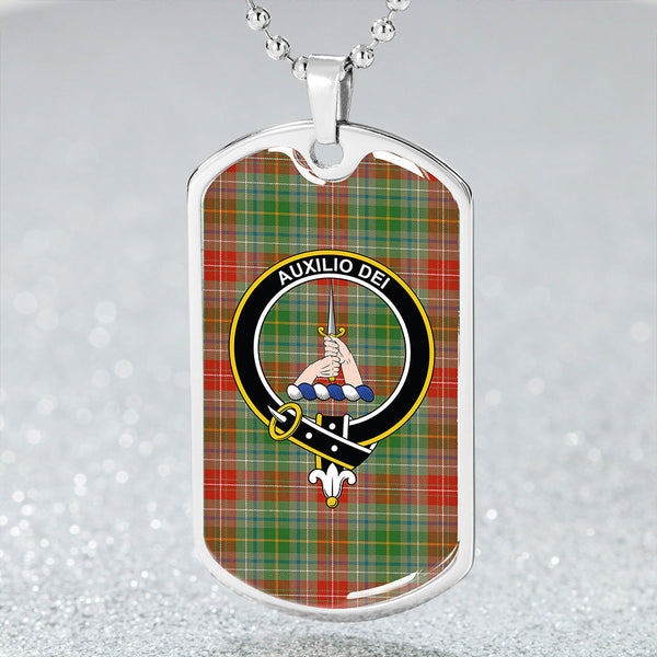 Muirhead Ancient Clan Badge Classic Tartan Dog Tag Necklace