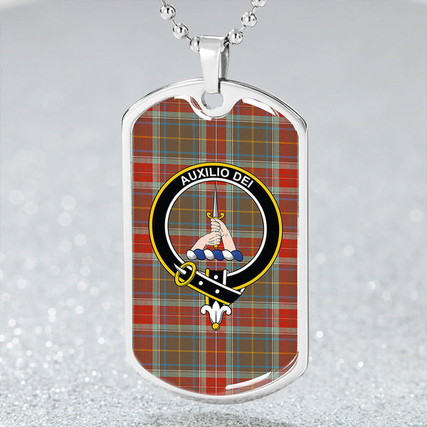 Muirhead Hunting Ancient Clan Badge Classic Tartan Dog Tag Necklace