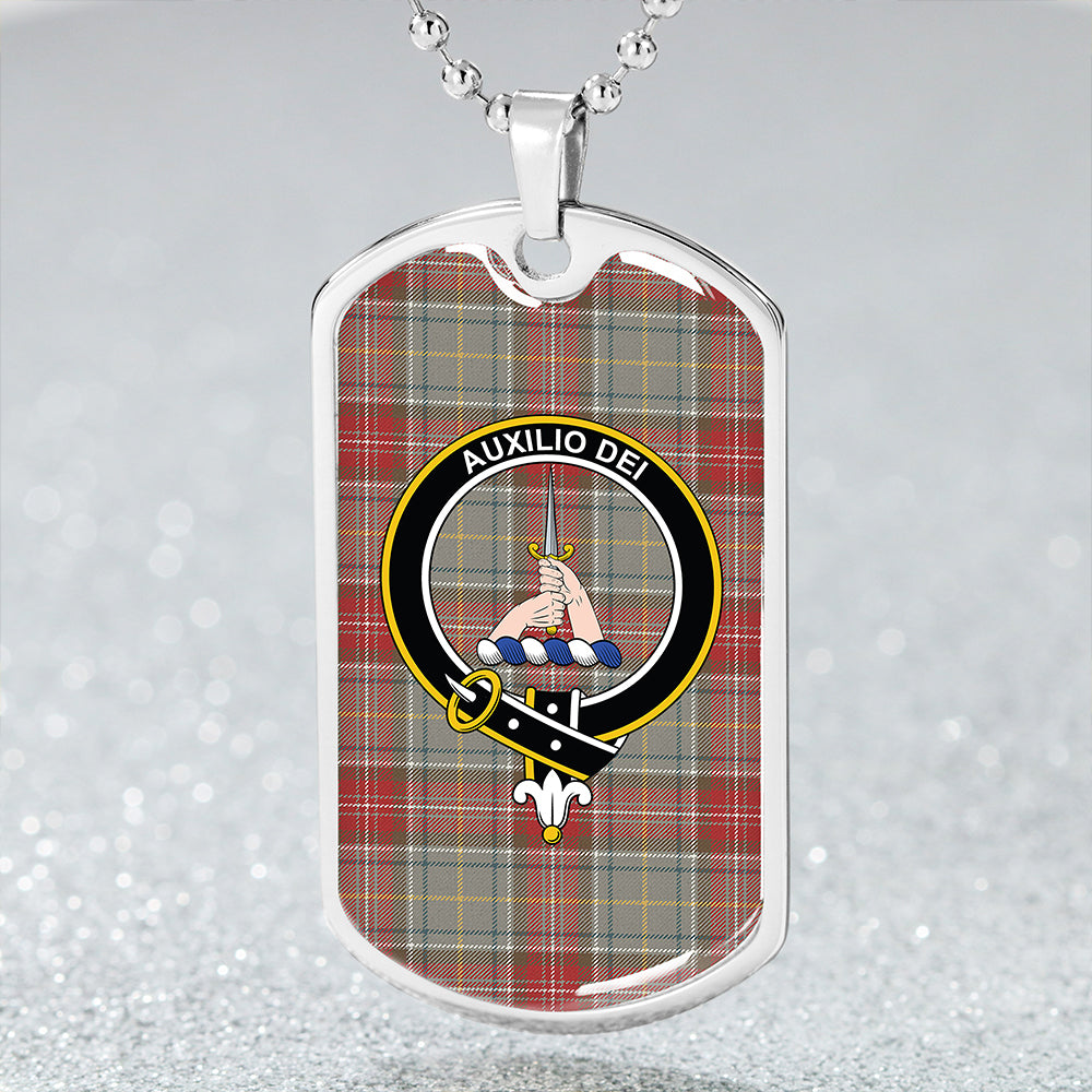 Muirhead Hunting Weathered Clan Badge Classic Tartan Dog Tag Necklace