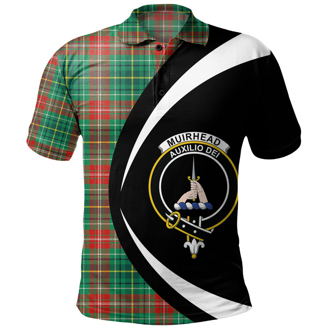 Muirhead Modern Clan Badge Tartan Polo Shirt Circle Style Personalized