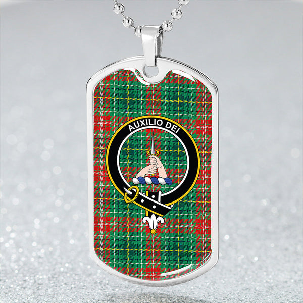 Muirhead Modern Clan Badge Classic Tartan Dog Tag Necklace