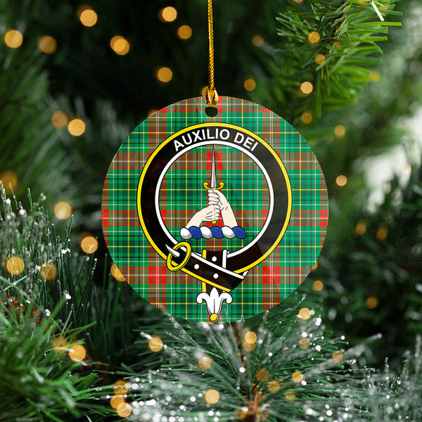 Muirhead Modern Clan Badge Tartan Plastic Christmas Ornaments