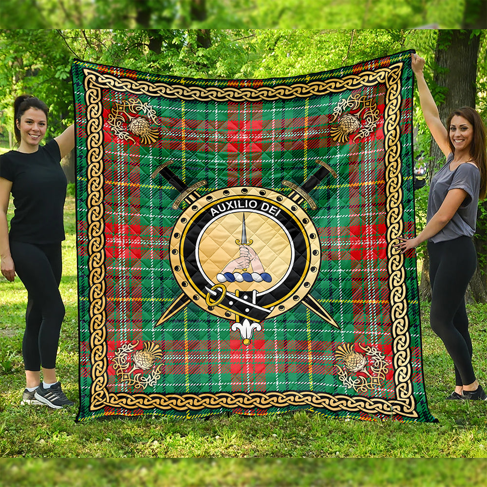 Muirhead Modern Clan Badge Tartan Premium Quilt Celtic Shield