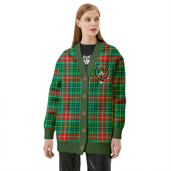 Muirhead Modern Clan Badge Tartan V-neck Cardigan