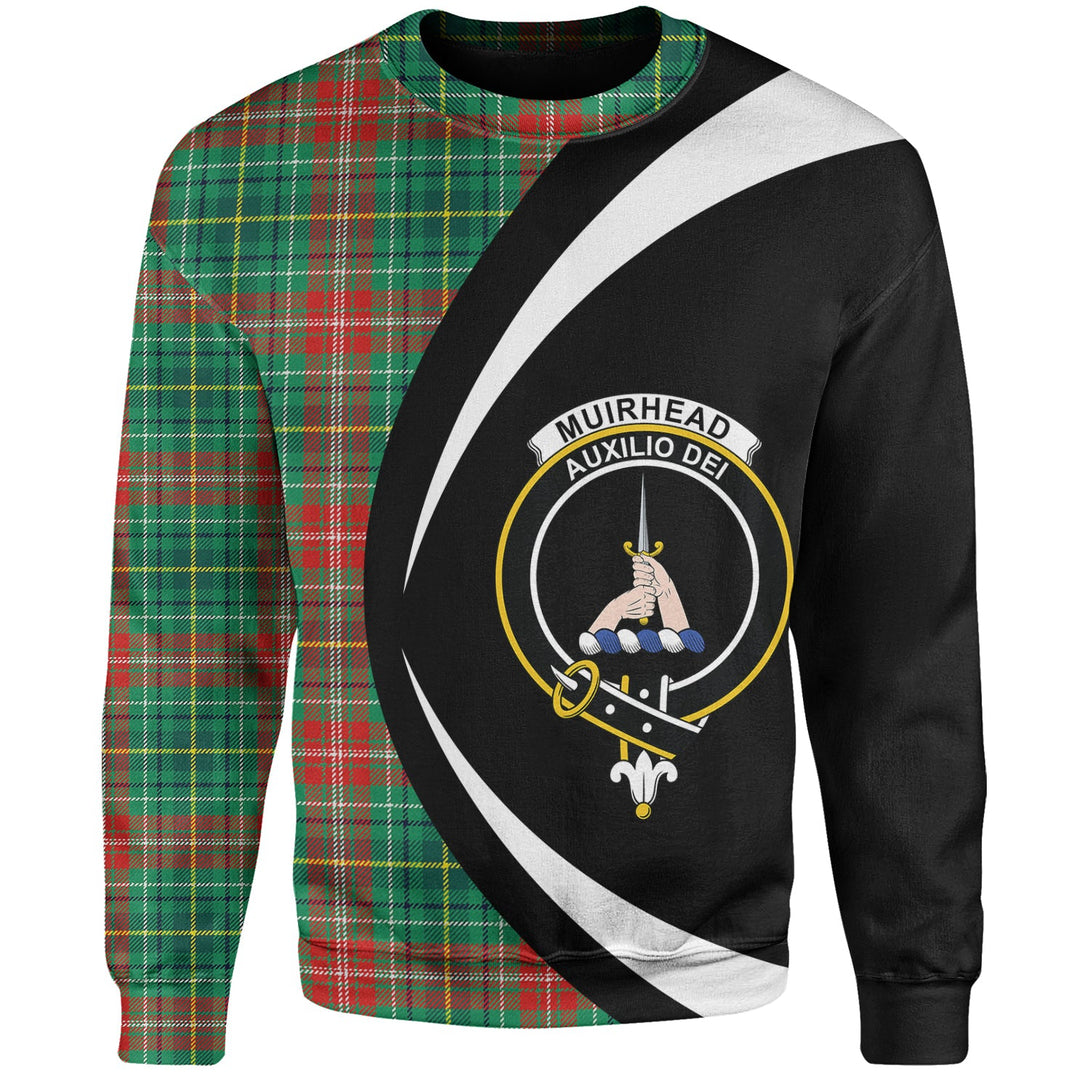 Muirhead Modern Clan Badge Tartan Sweatshirt Circle Style Personalized