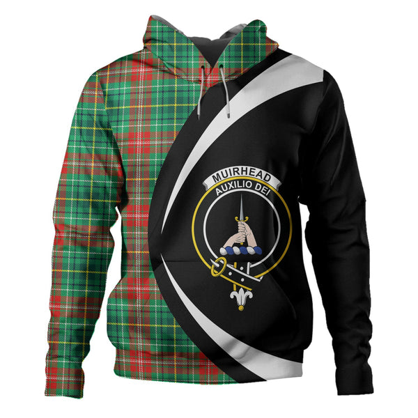 Muirhead Modern Clan Badge Tartan Hoodie Circle Style